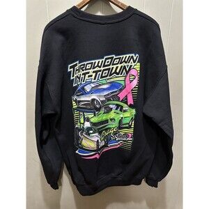 VTG Osage Casino Tulsa Raceway Park Throw Down In T Town Sweater Men’s Lg HTF